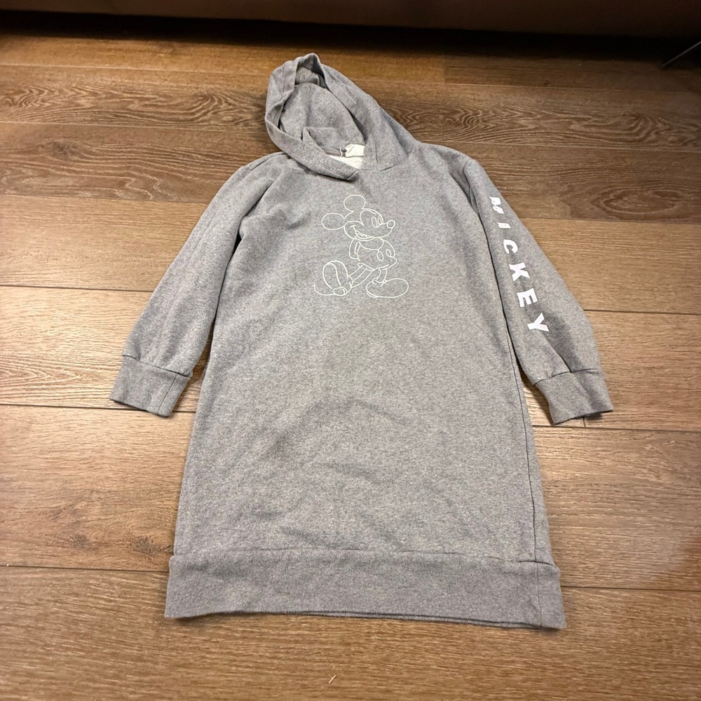 Gap Kids x Disney Girls Hooded Long Sleeve Sweatshirt Dress Mickey Disney World